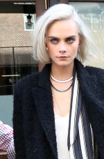 CARA DELEVINGNE Out and About in New York 03/30/2017