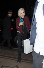 CARA DELEVINGNE Out in Paris 03/22/2017