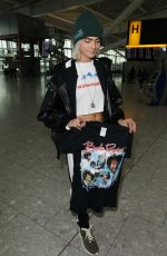 CARA DELEVINGNE at Heathrow Airport in London 03/12/2017
