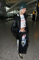 CARA DELEVINGNE at Heathrow Airport in London 03/12/2017