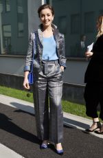 CARLY PAOLI Arrives at Armani Fashion Show in Milan 02/27/2017