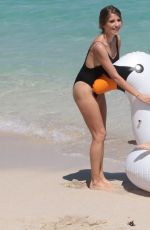 CATHY HUMMELS and Sister VANESSA FISCHER in Swimsuits at a Beach in Miami 03/22/2017