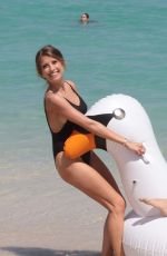 CATHY HUMMELS and Sister VANESSA FISCHER in Swimsuits at a Beach in Miami 03/22/2017