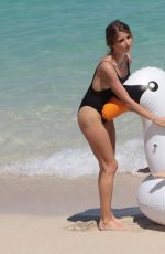 CATHY HUMMELS and Sister VANESSA FISCHER in Swimsuits at a Beach in Miami 03/22/2017