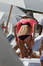 CATHY HUMMELS on the Beach in Miami 03/19/2017