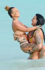 CHANTELLE CONNELLY and JEMMA LUCY in Bikinis at a Beach in Caribbean 03/01/2017