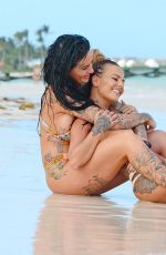 CHANTELLE CONNELLY and JEMMA LUCY in Bikinis at a Beach in Caribbean 03/01/2017