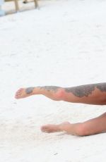 CHANTELLE CONNELLY in Swimsuit Playing Volley Ball at a Beach at Dominican Republic 03/09/2017