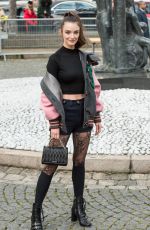 CHARLOTTE LE BON at Miu Miu Fashion Show at Paris Fashion Week 03/07/2017