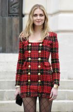 CHIARA FERRAGNI Arrives at Balmain Fashion Show at PFW in Paris 03/02/2017