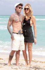 CHIARA FERRAGNI on the Beach in Miami 03/25/2017