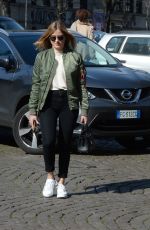 CHIARA FERRAGNI Out Shopping in Milan 03/10/2017