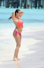 CHLOE, LAURYN and AMELIA GOODMAN in Bikinis at a Beach in Maldives 03/28/2017