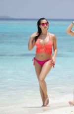 CHLOE, LAURYN and AMELIA GOODMAN in Bikinis at a Beach in Maldives 03/28/2017