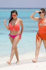 CHLOE, LAURYN and AMELIA GOODMAN in Bikinis at a Beach in Maldives 03/28/2017