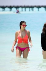 CHLOE, LAURYN and AMELIA GOODMAN in Bikinis at a Beach in Maldives 03/28/2017