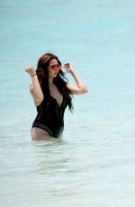 CHLOE, LAURYN and AMELIA GOODMAN on the Beach in Maldives 03/30/2017