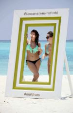 CHLOE, LAURYN and AMELIA GOODMAN on the Beach in Maldives 03/30/2017