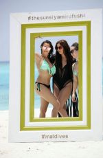CHLOE, LAURYN and AMELIA GOODMAN on the Beach in Maldives 03/30/2017