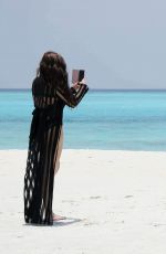 CHLOE, LAURYN and AMELIA GOODMAN on the Beach in Maldives 03/30/2017