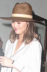 CHRISSY TEIGEN Arrives at Madeo Restaurant in LA 03/24/2017