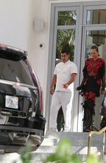 CHRISSY TEIGEN Leaves Her Hotel in Miami 03/04/2017