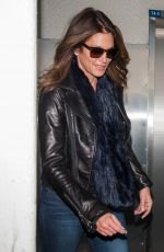 CINDY CRAWFORD at LAX Airport in Los Angeles 03/12/2017