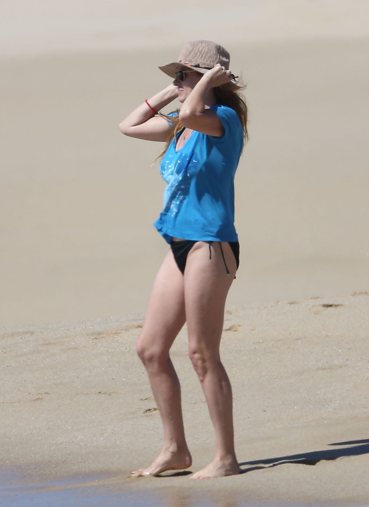CONNIE BRITTON in Bikini Bottom at a Beach in Miami 03/25/2017.