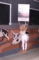 COURTNEY STODDEN at Pig Vigil at Farmer Johns Slaughterhouse in Vernon 03/18/2017