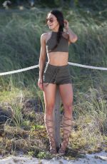 DANIELLE PEAZER on the Set of a Photoshoot for Tenzenis on in Miami 03/12/2017
