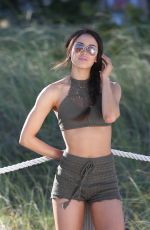 DANIELLE PEAZER on the Set of a Photoshoot for Tenzenis on in Miami 03/12/2017