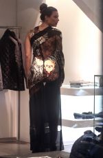 DAYANE MELLO Out Shopping in Milan 03/30/2017