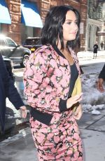 DEMI LOVATO Arrives at AOL Studios in New York 03/20/2017