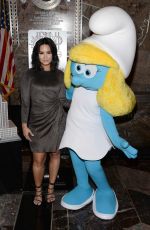 DEMI LOVATO at Smurf Event at Empire State Building in New York 03/20/2017