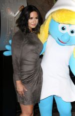 DEMI LOVATO at Smurf Event at Empire State Building in New York 03/20/2017