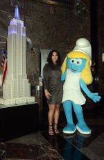 DEMI LOVATO at Smurf Event at Empire State Building in New York 03/20/2017