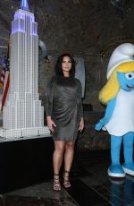 DEMI LOVATO at Smurf Event at Empire State Building in New York 03/20/2017