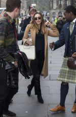 ELIZABETH OLSEN Arrives at Her Hotel in Edinburgh 03/28/2017