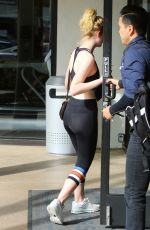 ELLE FANNING Arrives at a Gym in Los Angeles 03/15/2017