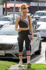 ELLE FANNING Arrives at a Gym in Los Angeles 03/15/2017