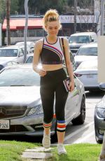 ELLE FANNING Arrives at a Gym in Los Angeles 03/15/2017
