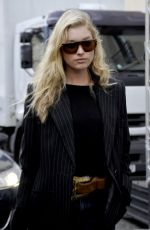 ELSA HOSK Arrives at Balmain Fashion Show in Paris 03/02/2017