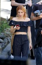 EMMA ROBERTS on the Set of a Photoshoot in Los Angeles 03/08/2017