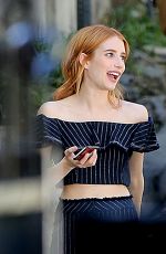 EMMA ROBERTS on the Set of a Photoshoot in Los Angeles 03/08/2017