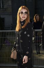 EMMA ROBERTS Out at Paris Fashion Week 03/02/2017