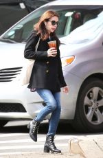 EMMA ROBERTS Smokes a Cigarette Out in New York 03/30/2017