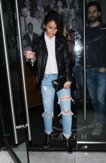 EMMANUELLE CHRIQUI in Ripped Jeans Leaves Catch LA in Los Angeles 03/09/2017