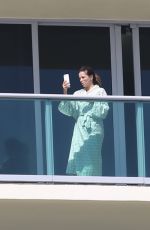 EVA LONGORIA at Hotel Balcony in Miami Beach 03/10/2017