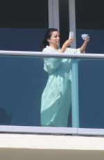 EVA LONGORIA at Hotel Balcony in Miami Beach 03/10/2017