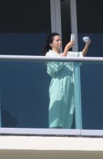 EVA LONGORIA at Hotel Balcony in Miami Beach 03/10/2017
